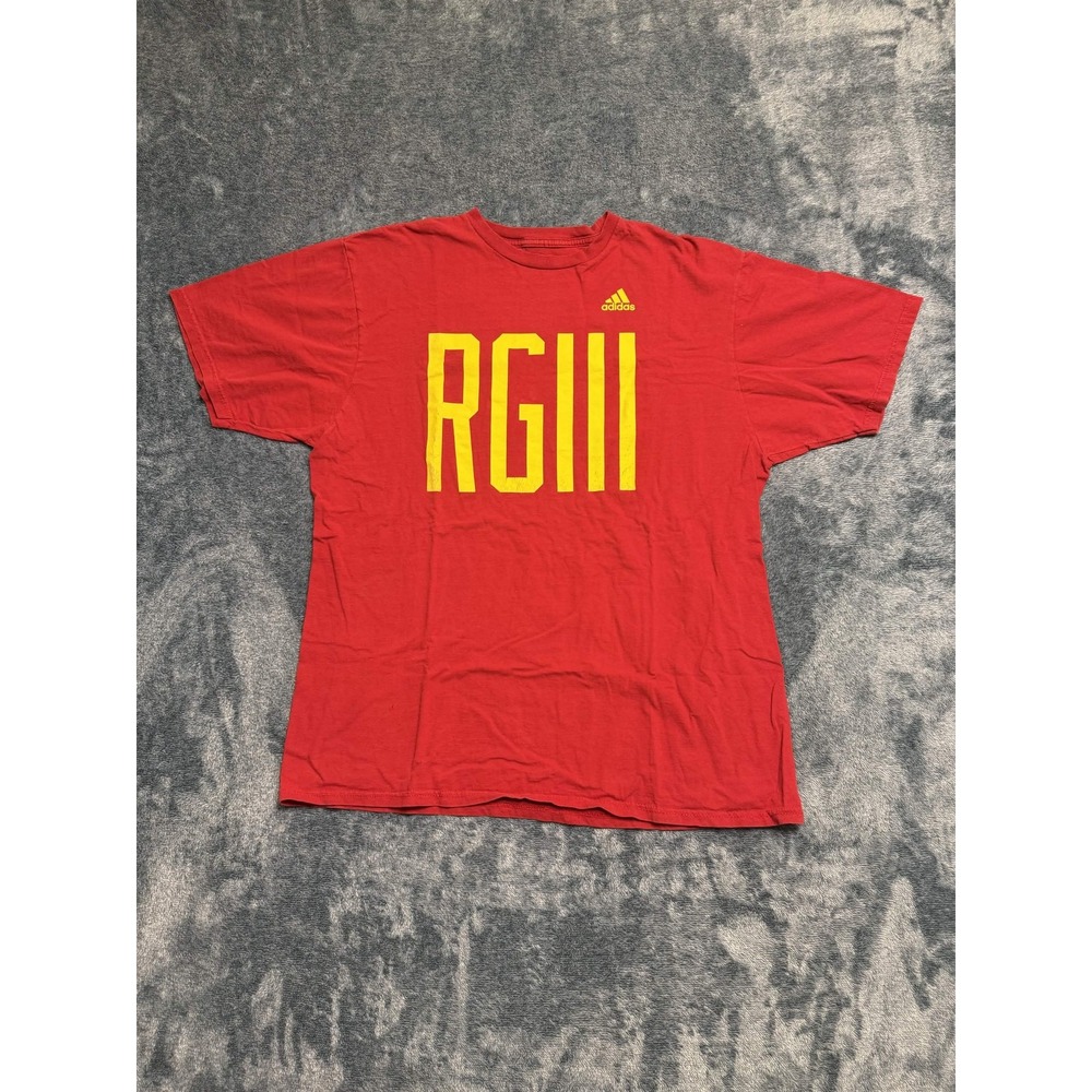 Adidas RGIII Robert Griffin III Red Graphic T-Shirt Men Size XL NFL Football